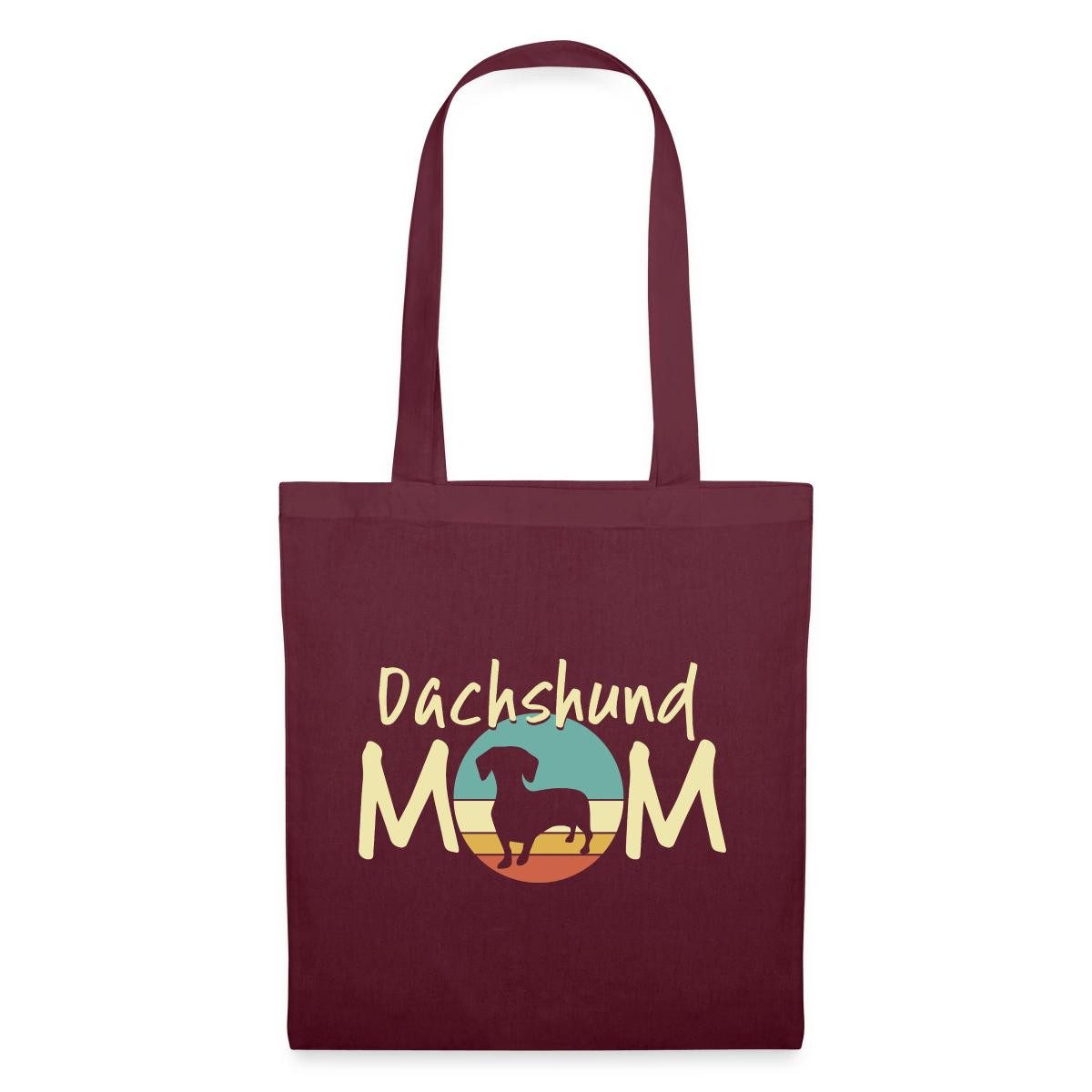 Spreadshirt Henkeltasche Dachshund Mom, Dackel Mama Stoffbeutel (1-tlg)