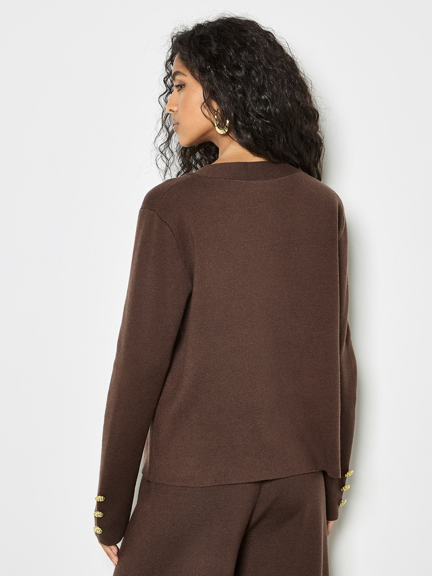 Apricot Cardigan Cardigan mit übergroßen, gehämmerten Knöpfen – Bild 4 von 5