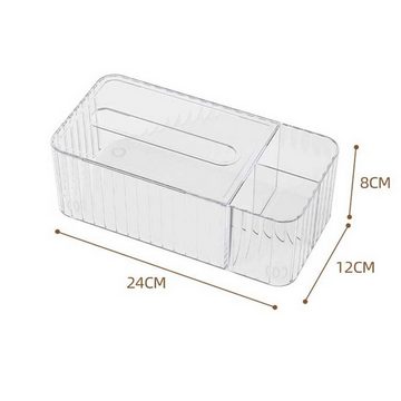 FIDDY Papiertuchbox Transparente Taschentuchbox, multifunktionale Aufbewahrungsbox