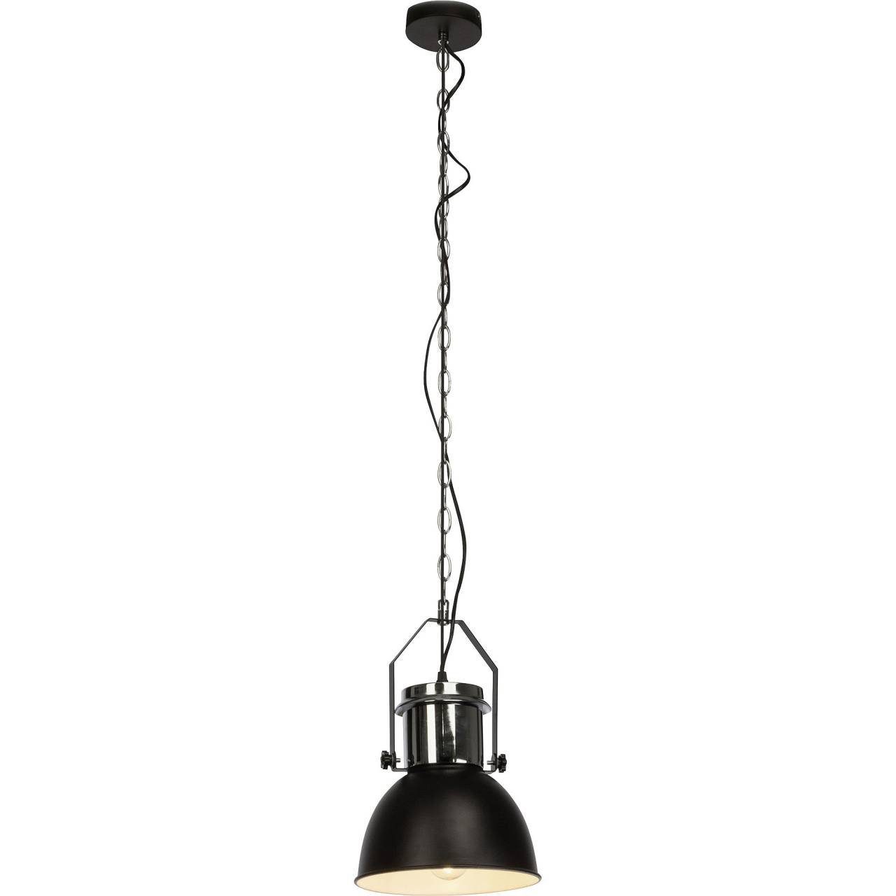 Brilliant Pendelleuchte Salford, gee schwarz/chrom 23cm 60W, A60, Pendelleuchte Lampe Salford 1x E27