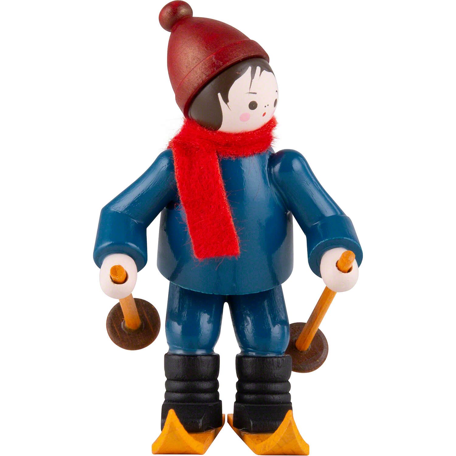 Volkskunstwerkstatt Romy Thiel Dekofigur Thiel-Figur Abfahrtsläufer - bunt (6,5cm) von Romy Thiel