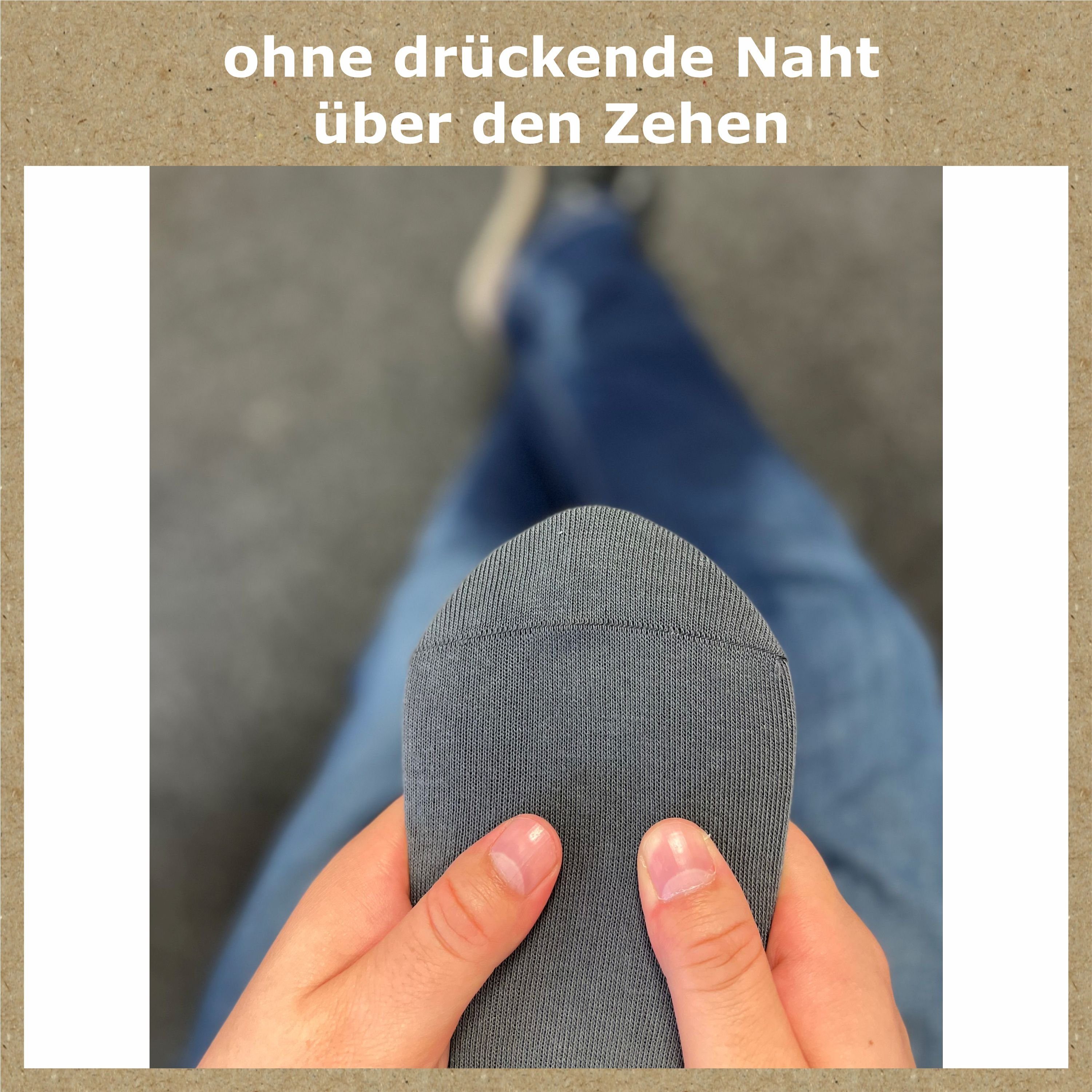 GAWILO Socken für Damen und Herren aus 100% Baumwolle ohne Naht (10 Paar) mit venenfreundlichem Komfortbund
