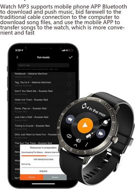 findtime Smartwatch (Android, iOS), mit Telefonfunktion, Outdoor Sportuhr Tactical Watch Sportuhren IP68