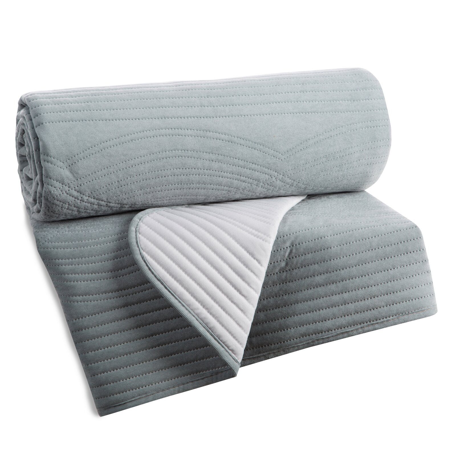 Eurofirany Tagesdecke VELVET, Steppdecke Samtdecke Karomuster Weicher Überwurf Velours – Bild 5 von 5