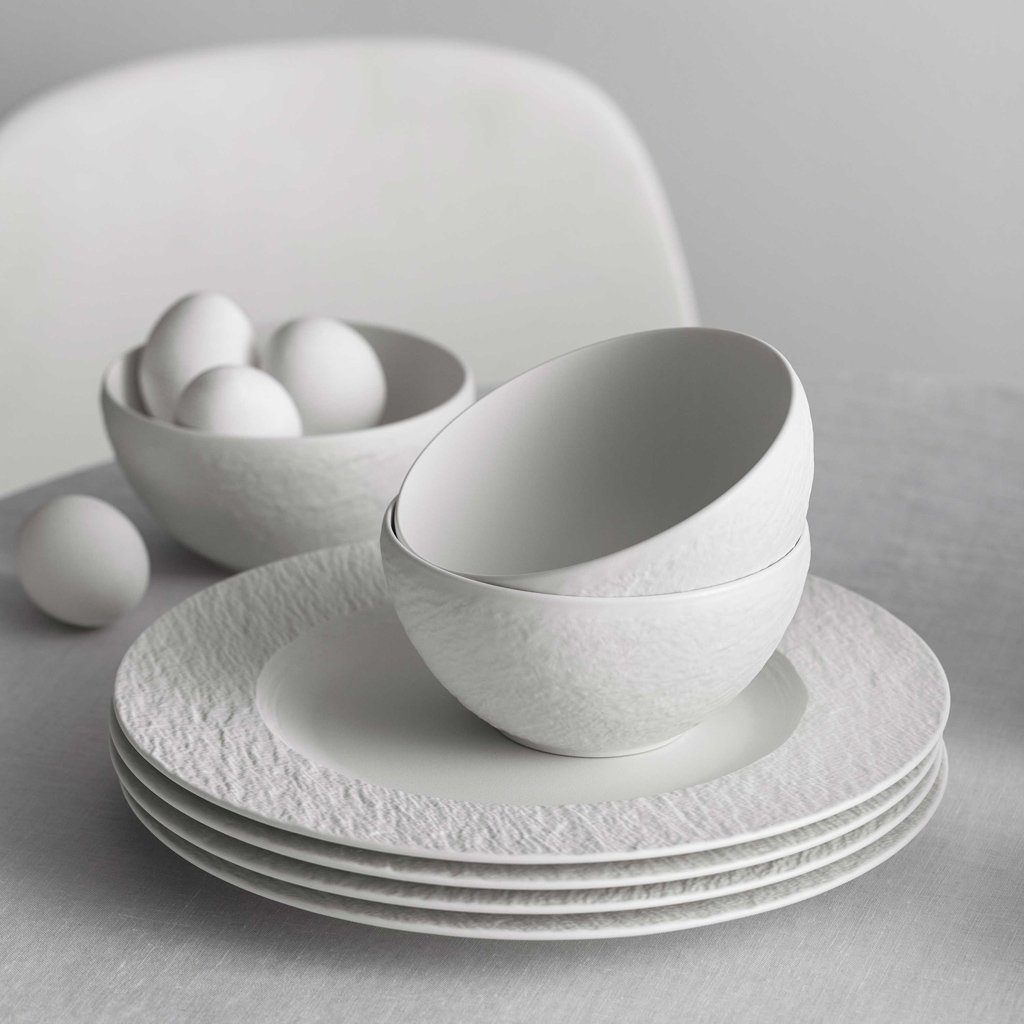 EC blanc & Rock Boch Geschirr-Set Porzellan Starter 2 Villeroy (6-tlg), Personen, Set Manufacture 6tlg.