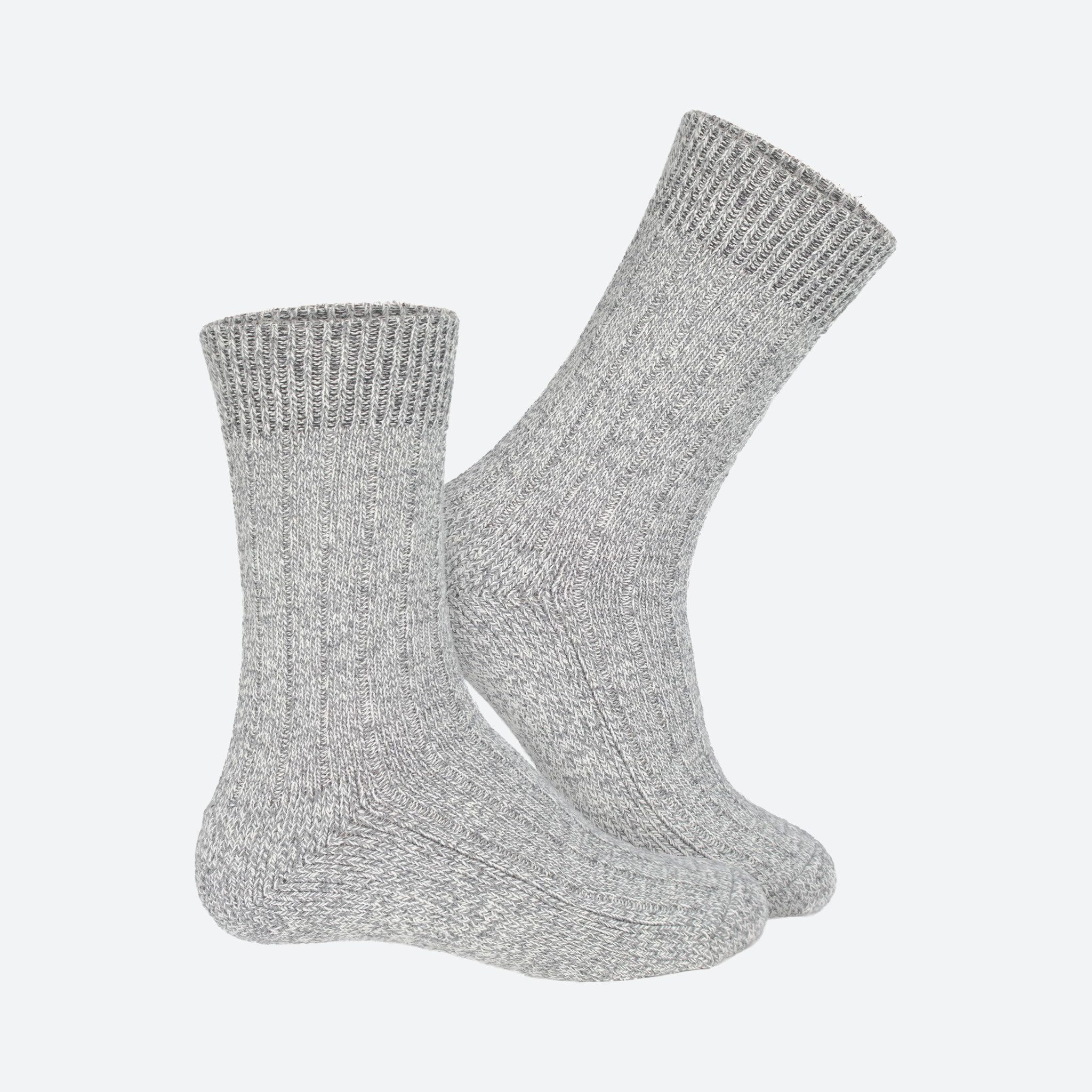 Black Snake Norwegersocken Warme Wollsocken mit Frotteesohle im Grobstrick für Damen und Herren (Socken-Set, 6-Paar, Grau 43/46) dicke Wintersocken in melierter – Bild 2 von 4