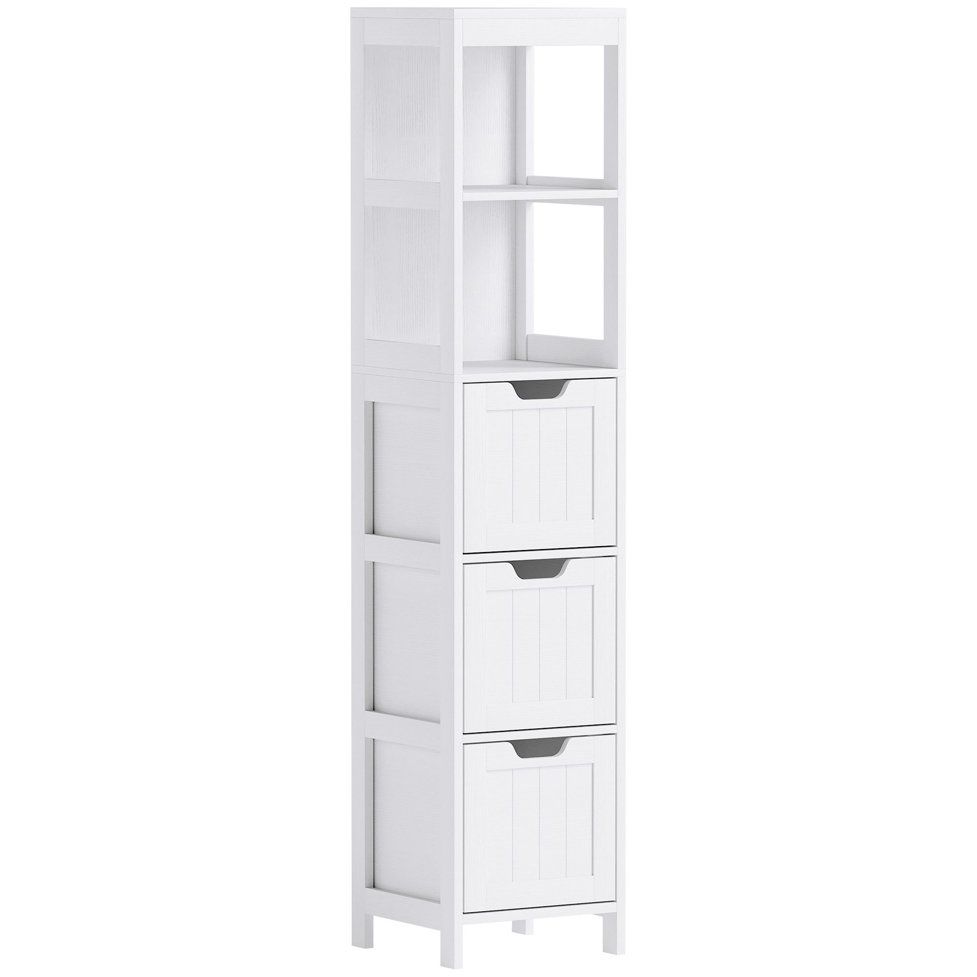 Badkommode Badezimmerschrank Badschrank, Bad Hochschrank mit 3 Schubladen