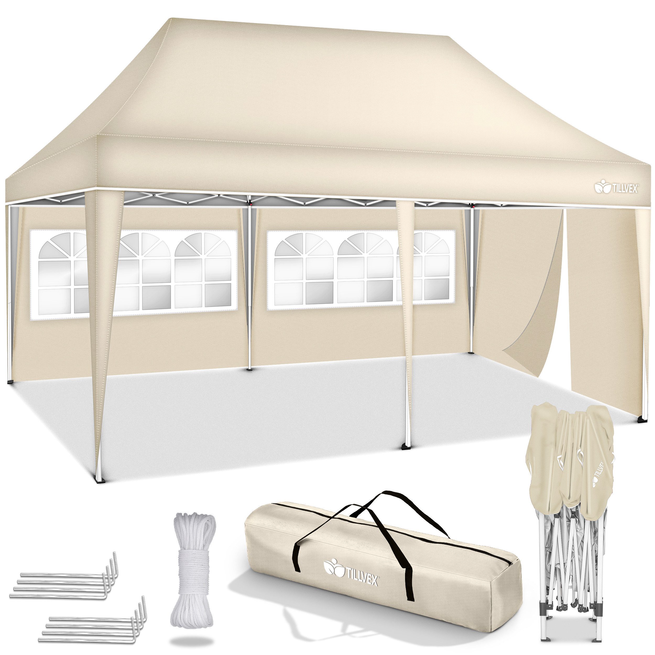 tillvex Partyzelt tillvex® Pavillon 3x6m Wasserdicht günstig online kaufen