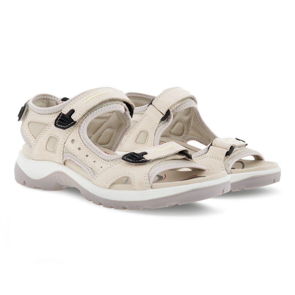Ecco Yucatan Leder hellgrau Damen Sandale