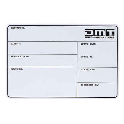 DMT Transportbehälter DMT Magnetic Flight Case Label Mit 3M-Klebestreifen + Marker