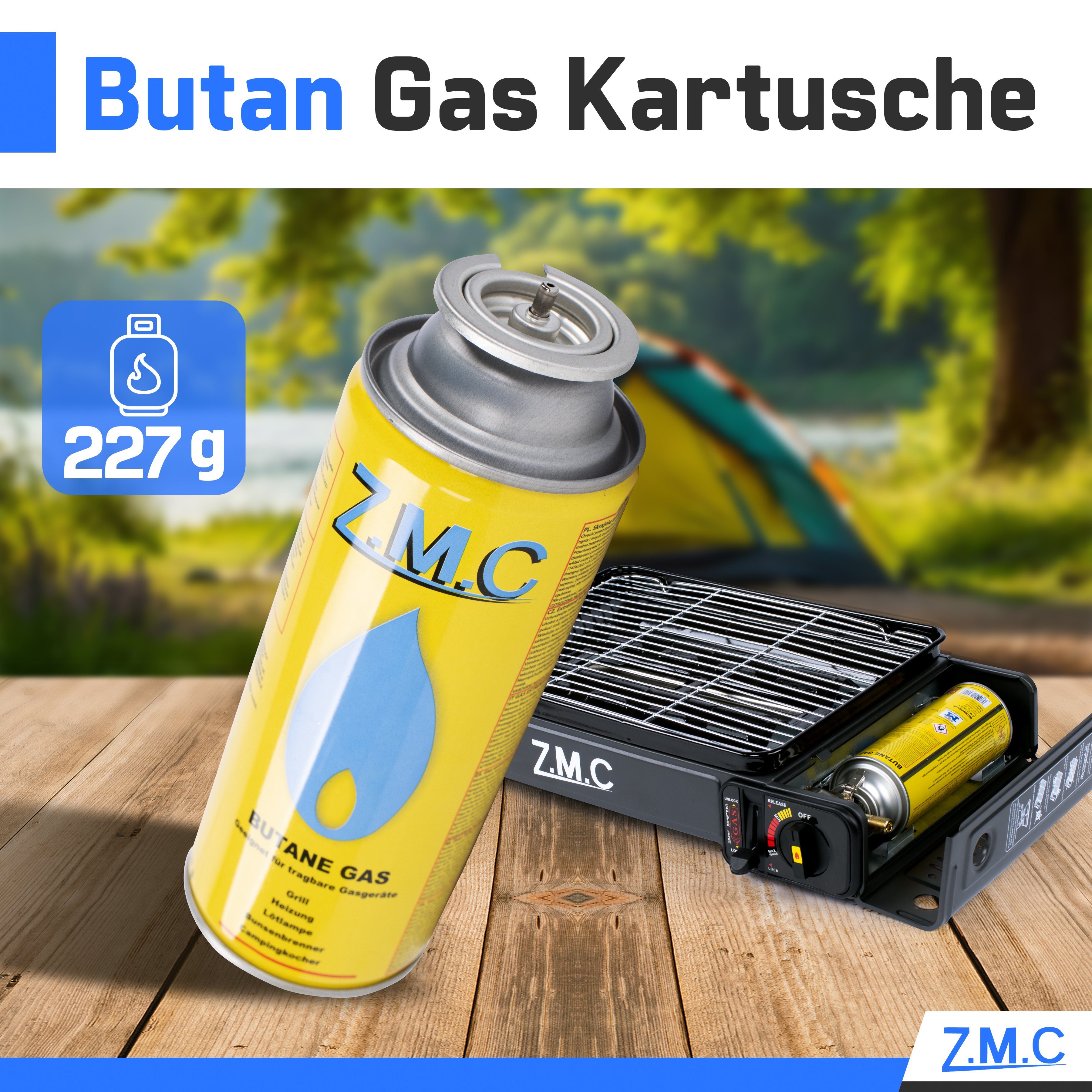 ZMC Gaskartusche 28x Butan Gas Kartusche 227g MSF-1a Gaskartuschen, Zubehör für Gaskocher Gaskartusche Campingkocher Butangas 227g, 227g – Bild 5 von 5