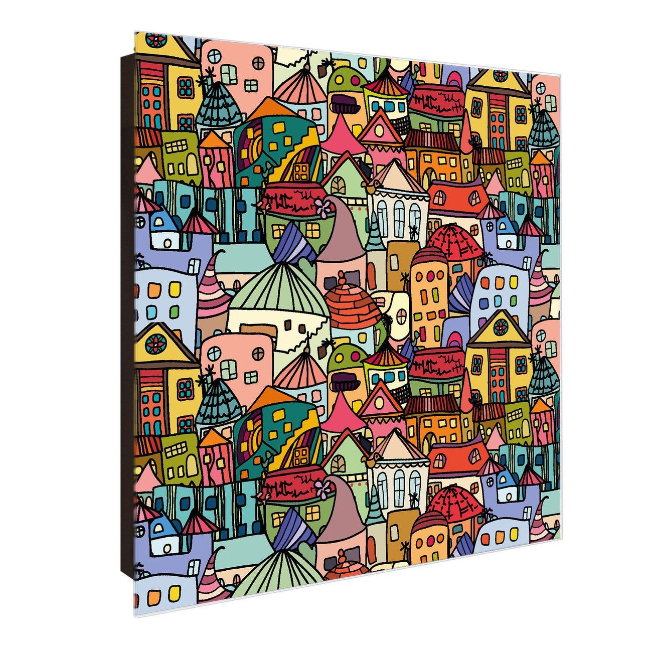 banjado Schlüsselkasten Glas Funky Town (Stahl günstig online kaufen