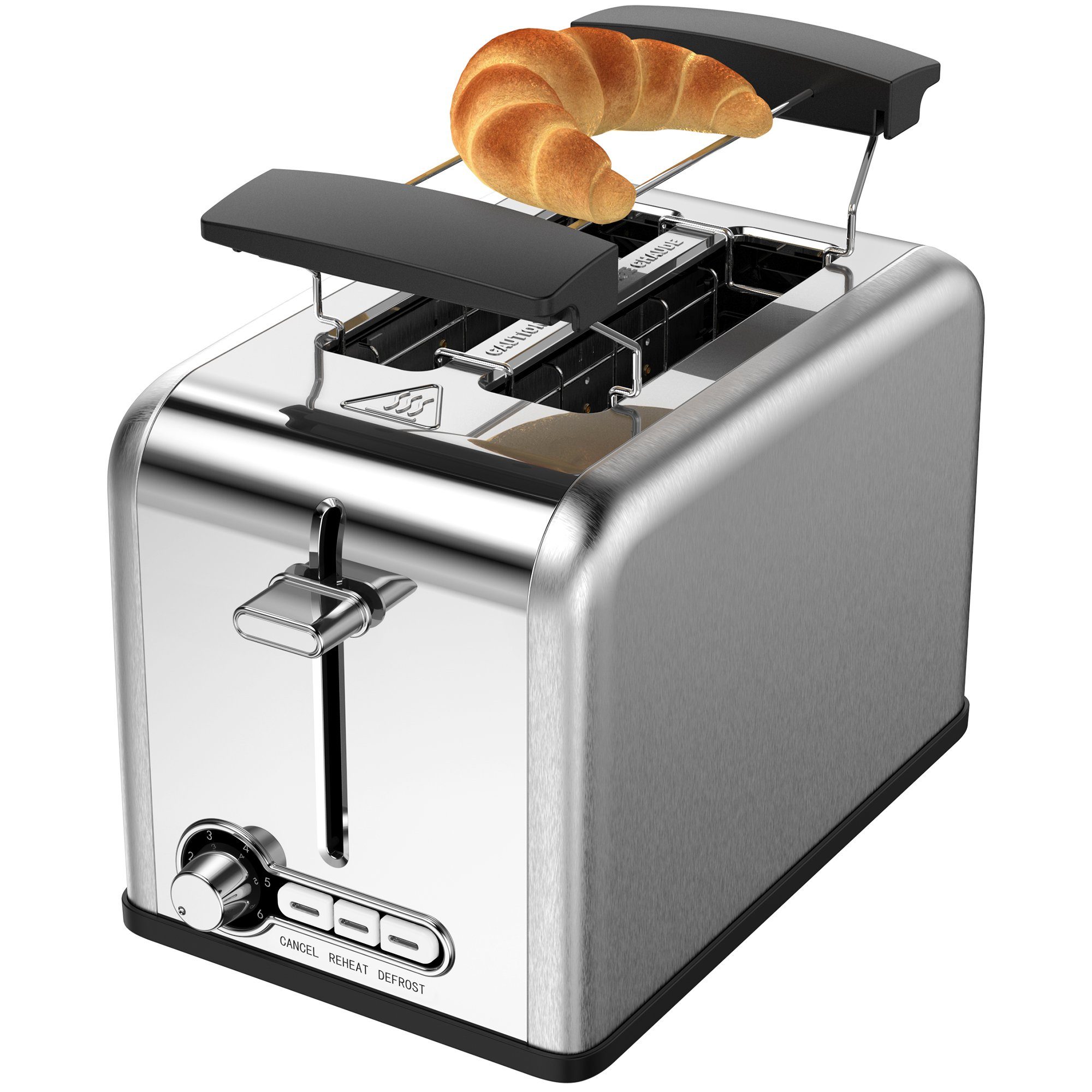 Schlitze, kurze Scheiben, Toaster Toaster, Mutoy 2 825,00 2 Schlitze, 825 W, mit W 2 für Brötchenaufsatz, kurze
