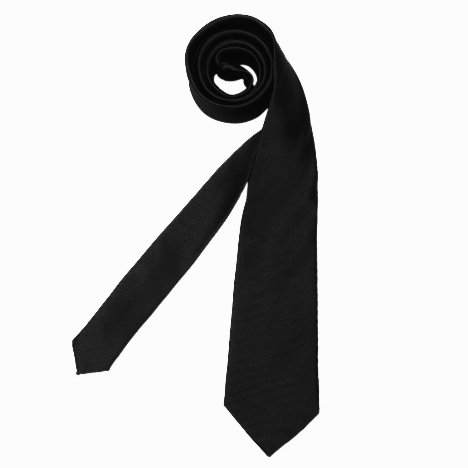 DonDon Krawatte Krawatte 7 schwarz cm (Packung, breit Seidenlook, festliche 1x für klassischer 1-St., Veranstaltungen Krawatte) zeitlos Büro oder Schnitt