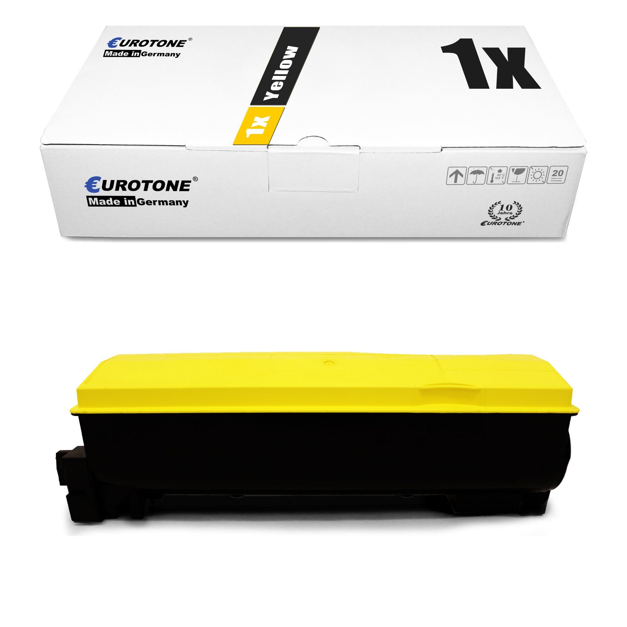 Eurotone Tonerkartusche Toner ersetzt Kyocera 1T02HMAEU0 TK-550Y Yellow