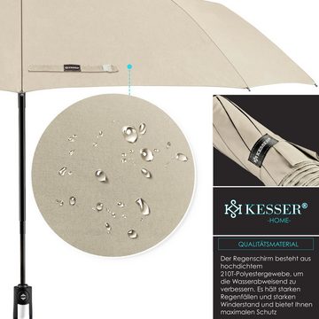 KESSER Taschenregenschirm, Regenschirm sturmfest bis 150 km/h inkl. Schirm-Tasche