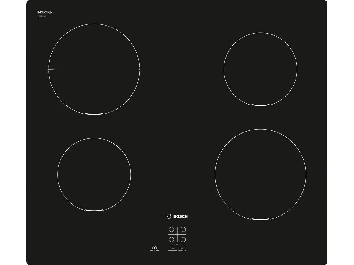 BOSCH Induktions Herd-Set BOSCH Backofen Teleskopauszug mit Induktionskochfeld - autark 60 cm