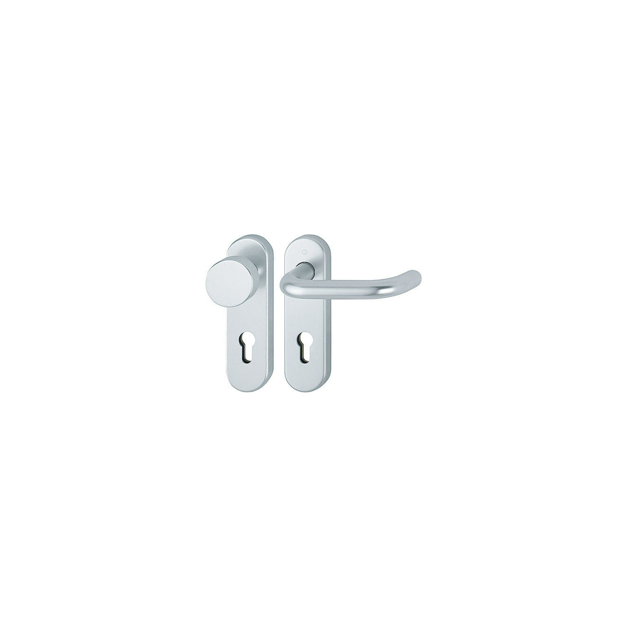 HOPPE Zubehör-Set Hoppe FS-Garnitur Paris FS-58/353KH/138 Alu.F1 D/K f.TS 45-65mm PZ DIN