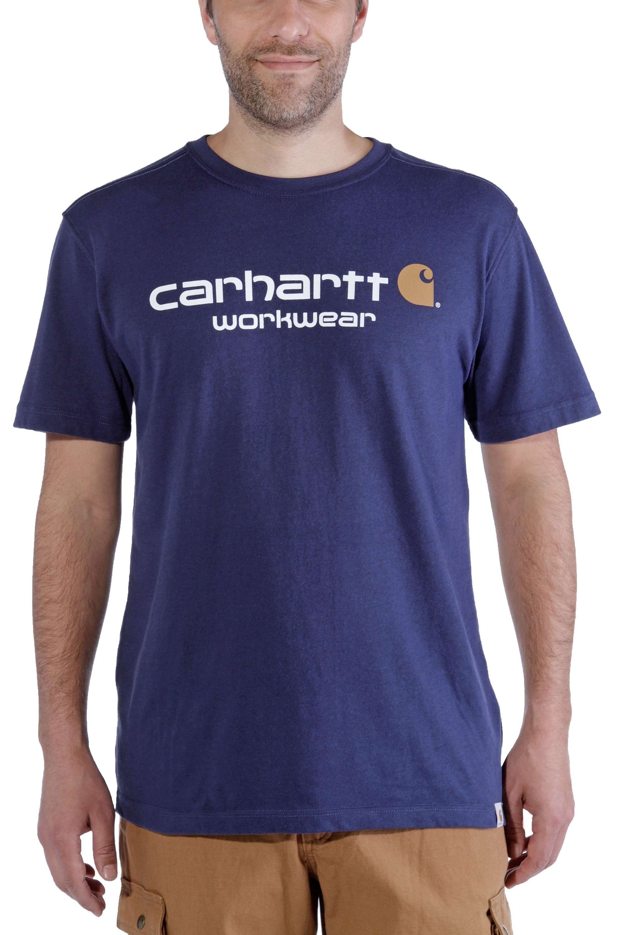 Carhartt T-Shirt CORE LOGO T-SHIRT S/S (1-tlg) navy