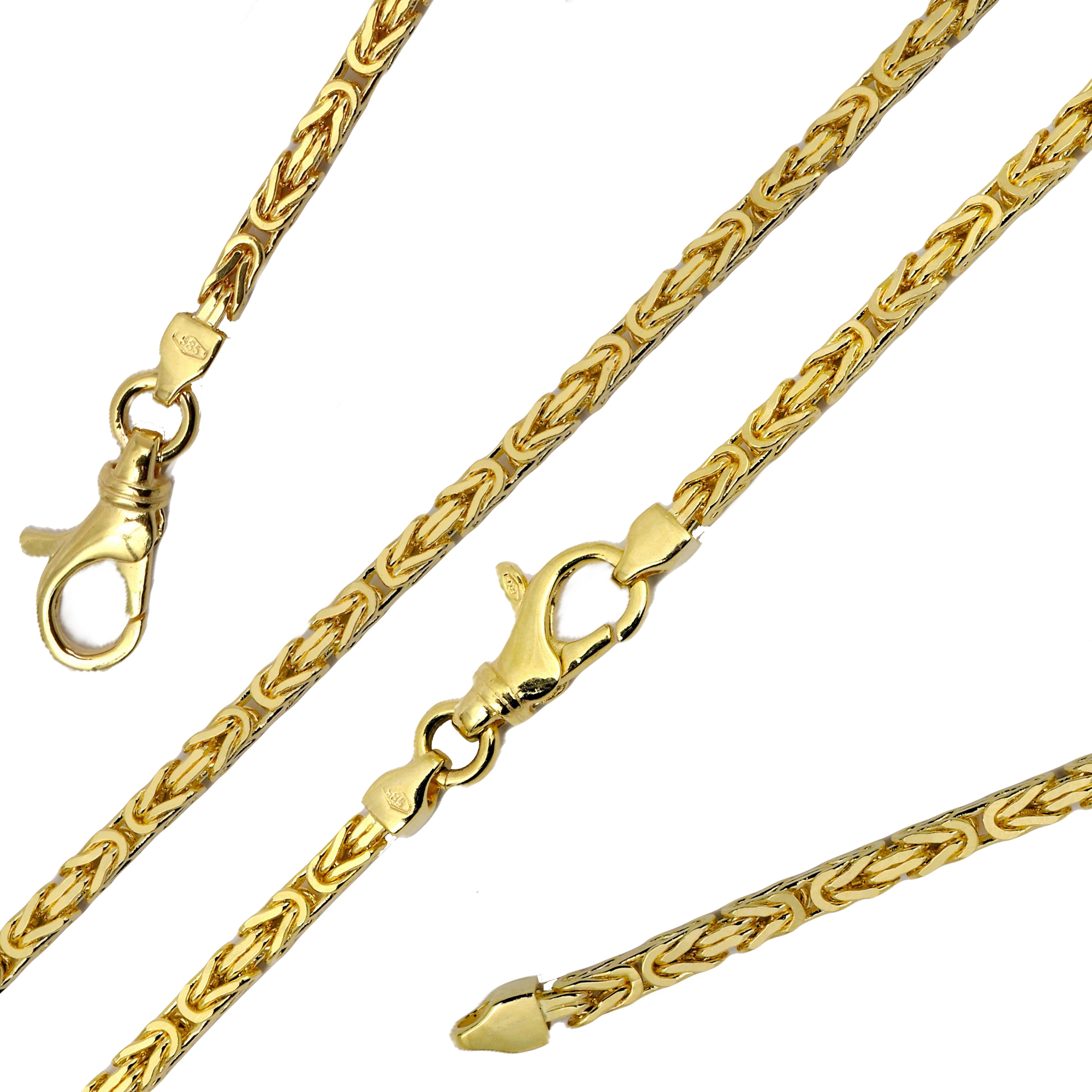 Goldarmband Königskette 585 14Karat 2,50mm 19-21cm edles Königarmband