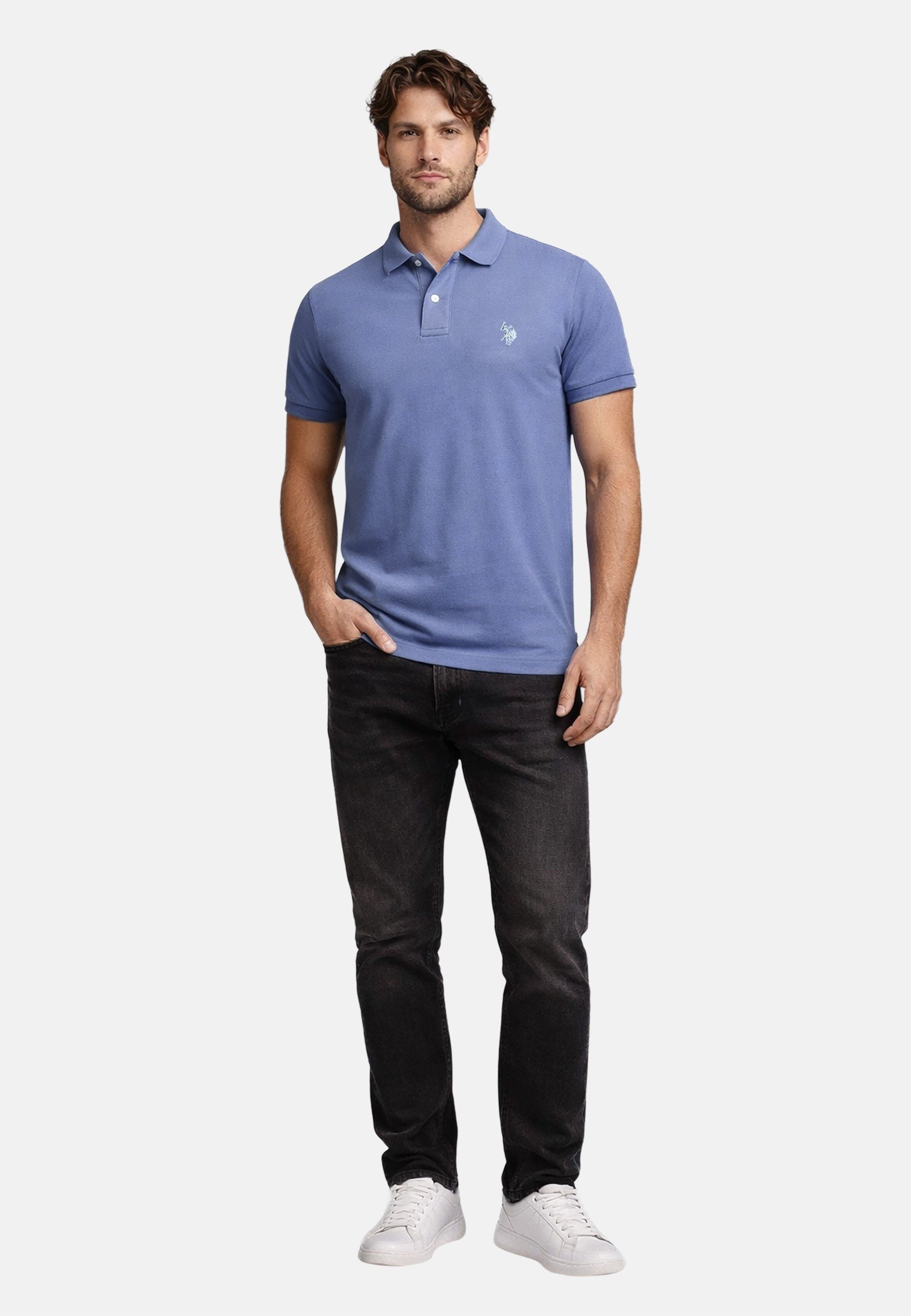 U.S. Polo Assn. Poloshirt USBrodyy – Herren Shirt aus Baumwolle mit Logo-Stickerei 100 % Baumwolle mit klassischem Polokragen und geradem Schnitt