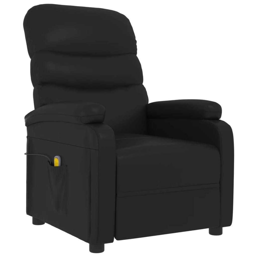 vidaXL Massagesessel Massagesessel Schwarz Kunstleder (1-St)