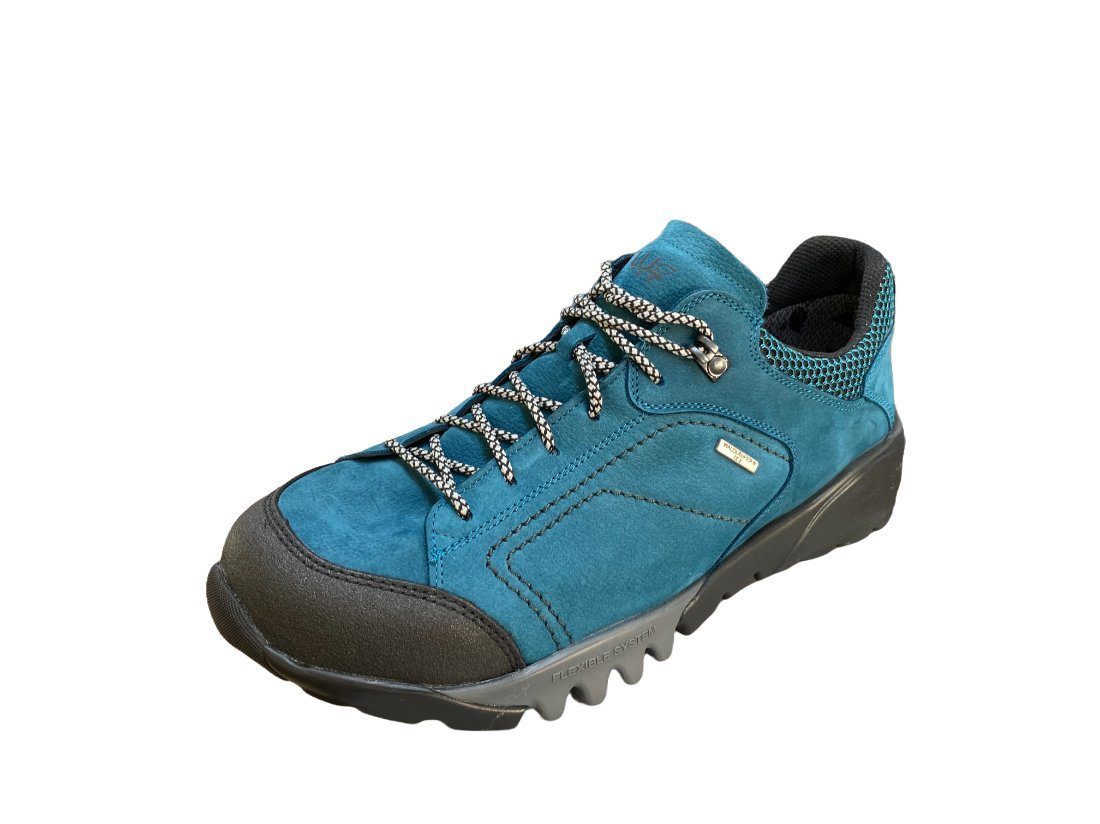 Waldläufer Waldläufer-Tex Herren Schnürschuh H-Fritz 729950-306-124 schwarz lago türkis Trekkingschuh