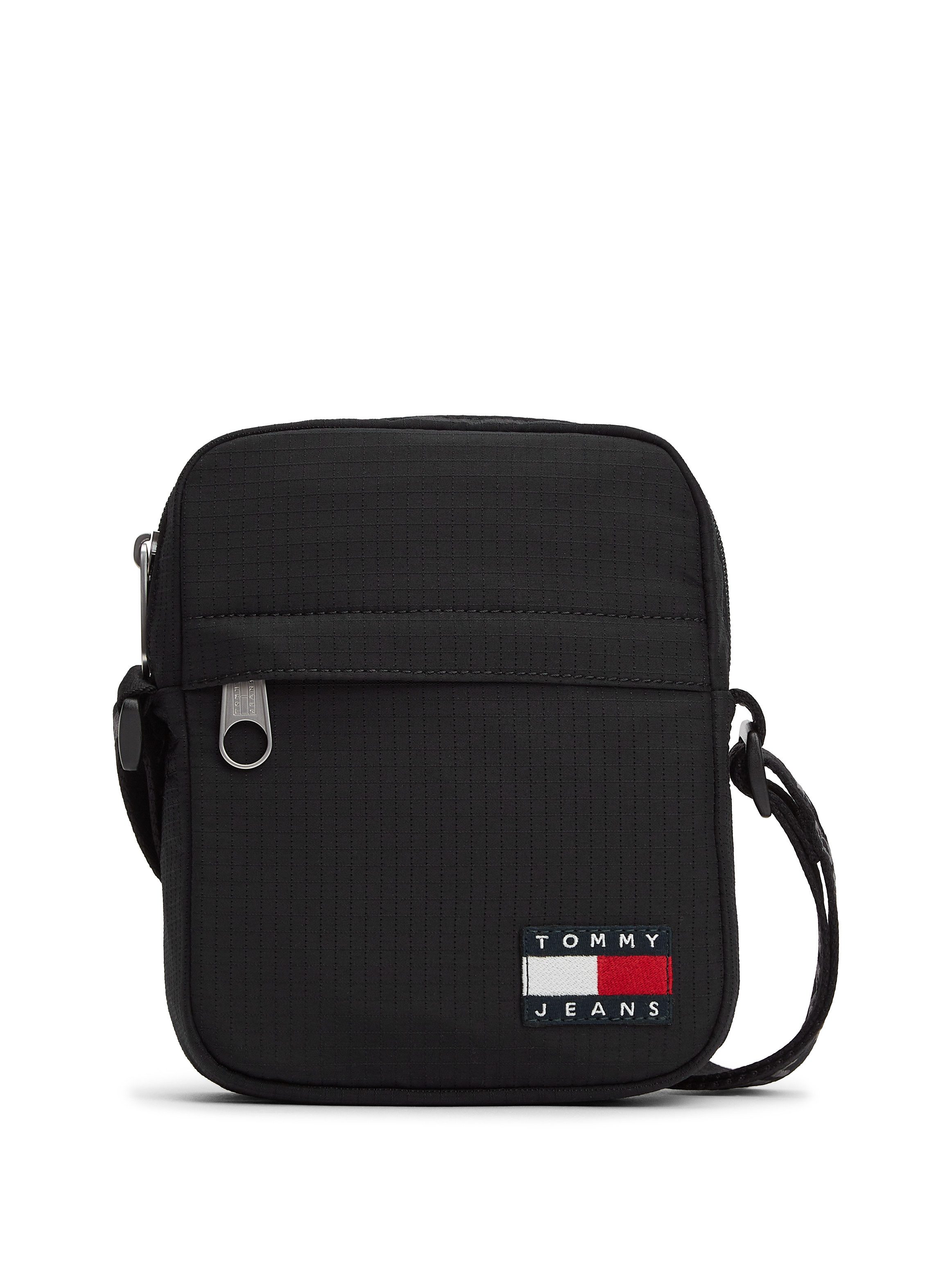 Tommy Jeans Umhängetasche TJM ESS DAILY RIPSTOP REPORTER, Unisex Schultertasche, Crossbodybag mit Logo-Aufnäher