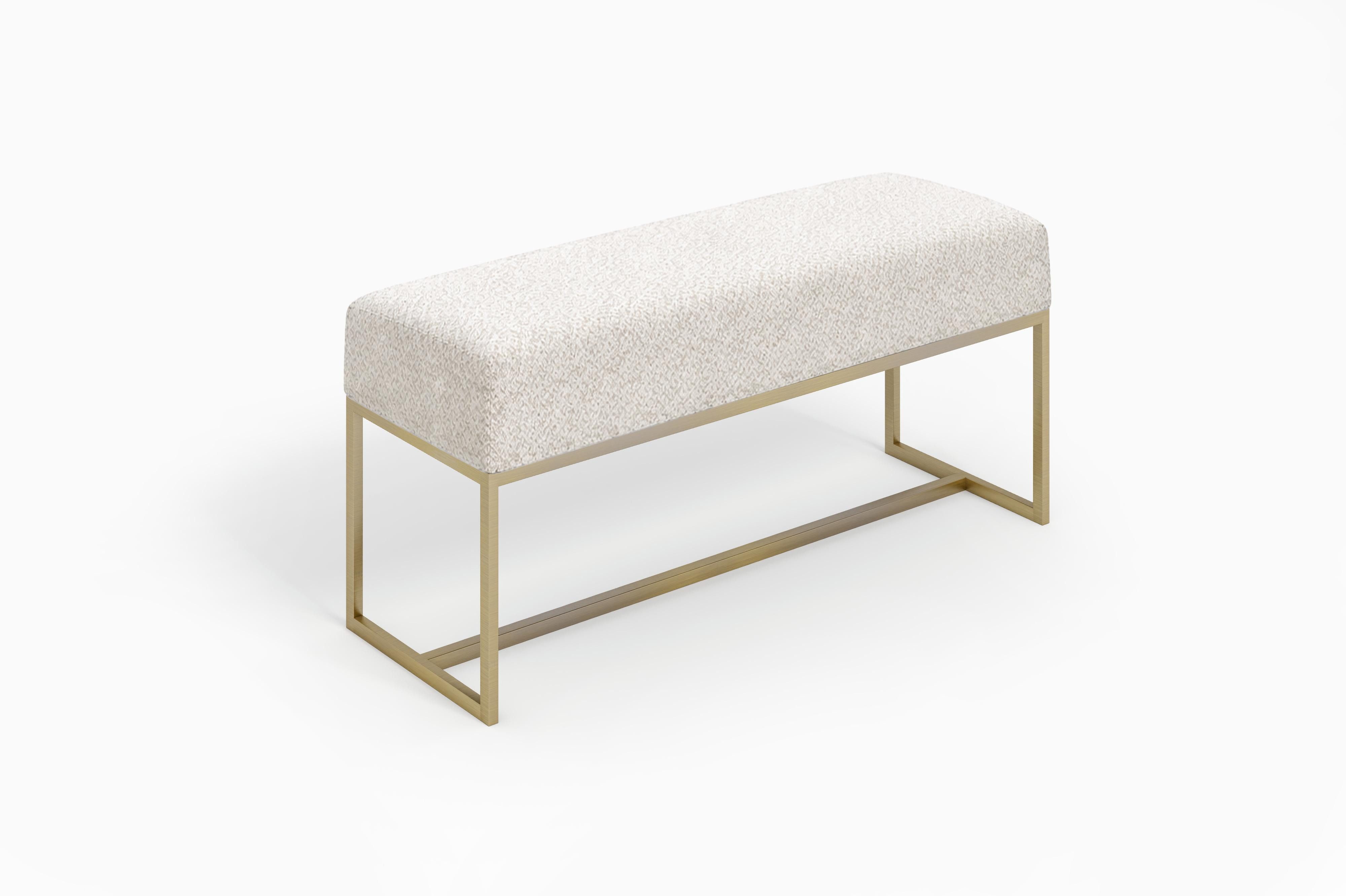 Design Möbel Sitzbank Gepolsterte Sitzbank 1 P Arena Gold