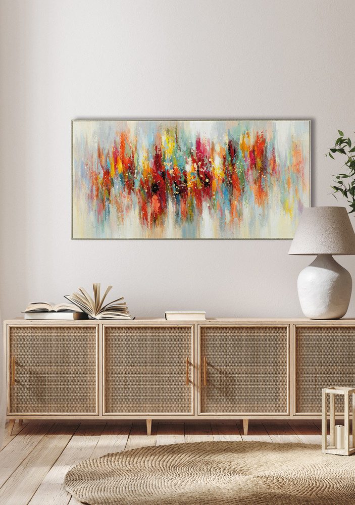 ArtUniverse Gemälde Irisierende Spiegelung 70 x 140 cm, Abstrakt – Bild 5 von 5