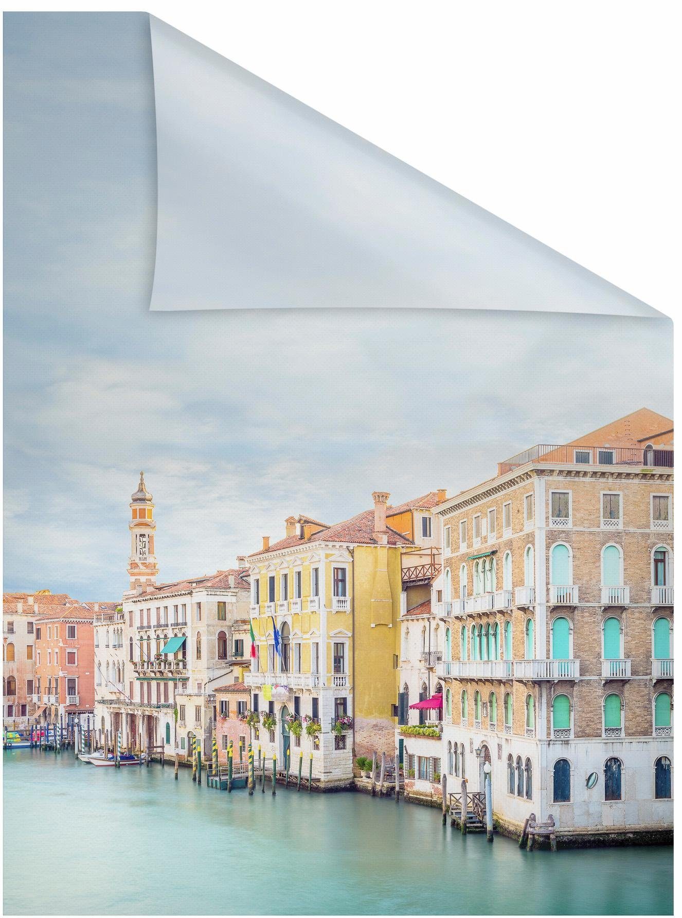 LICHTBLICK ORIGINAL Fensterfolie Vendig, blickdicht, strukturiert, selbstklebend, Sichtschutz