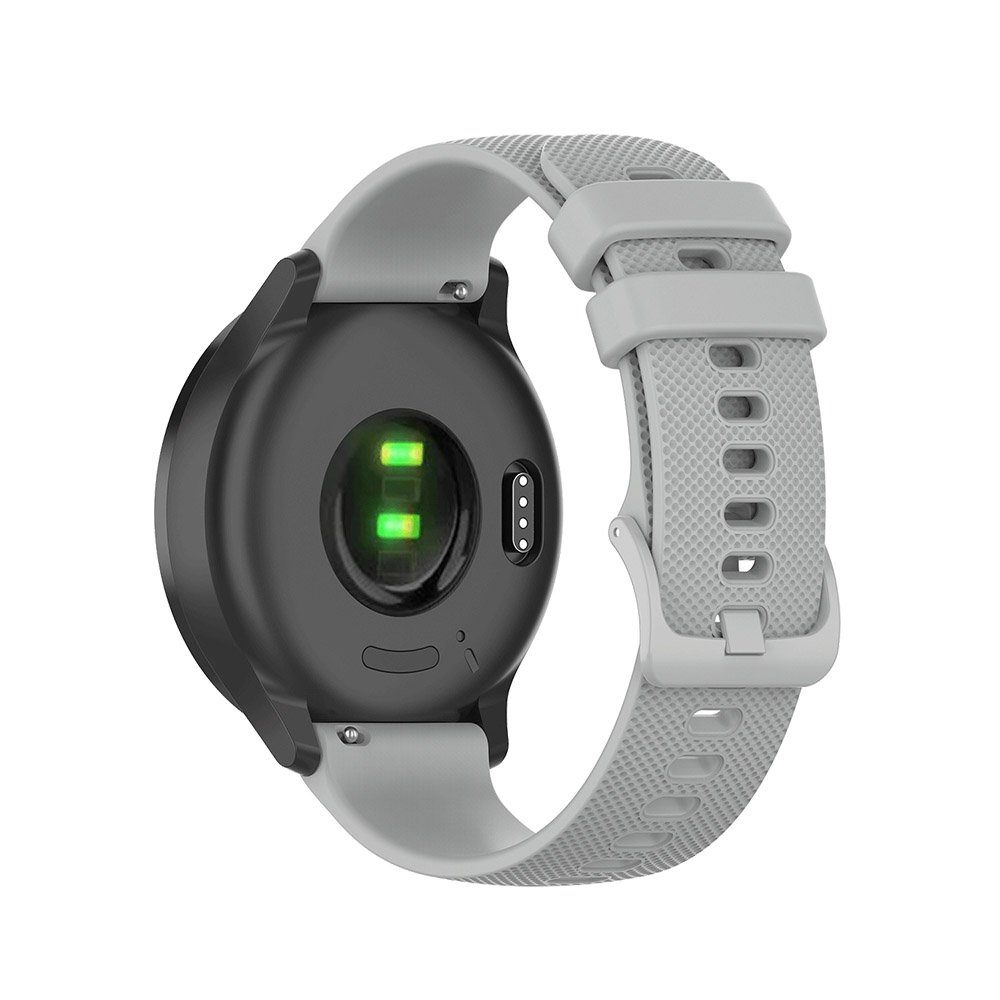 BTTO Smartwatch-Armband Silikonband Uhrenarmband Wasserdicht 18 mm/20 mm/22mm Breiten, 6 Farben, SmartWatch-Armband für Samsung Galaxy Watch/Huawei Watch/Garmin/Fossi Grau