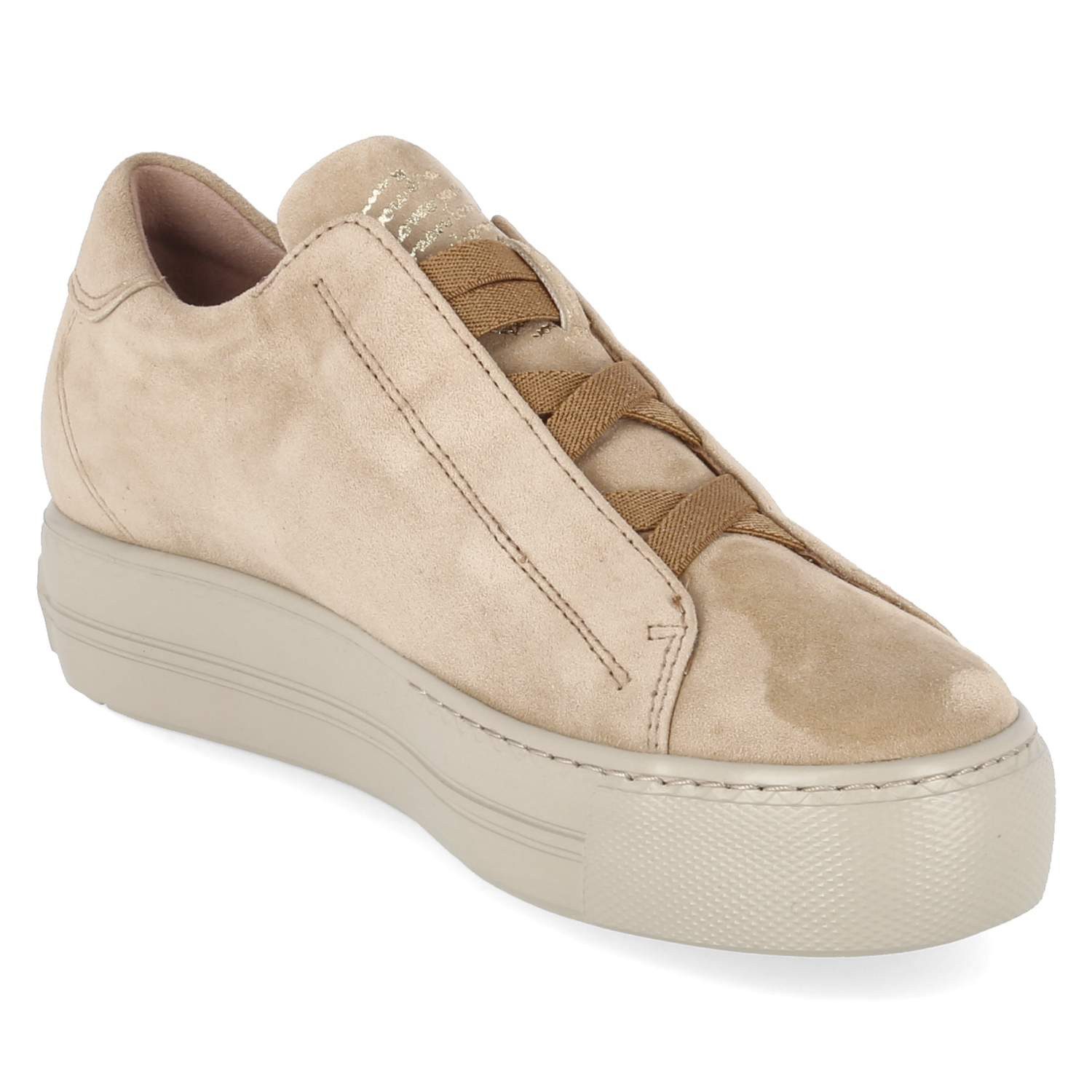 Paul Green Paul Green Plateau Sneaker 5529-061 Damen Rauleder beige Schnürschuh – Bild 5 von 5