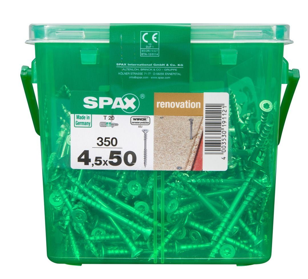 SPAX Terrassenschraube Spax Verlegeschrauben 20 350 x - TX 50 4.5 mm Stk
