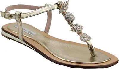 BZNA Tosca Blu Shoes ORO 106 Dione, Gold, Damen, Sandalen Zehentrenner