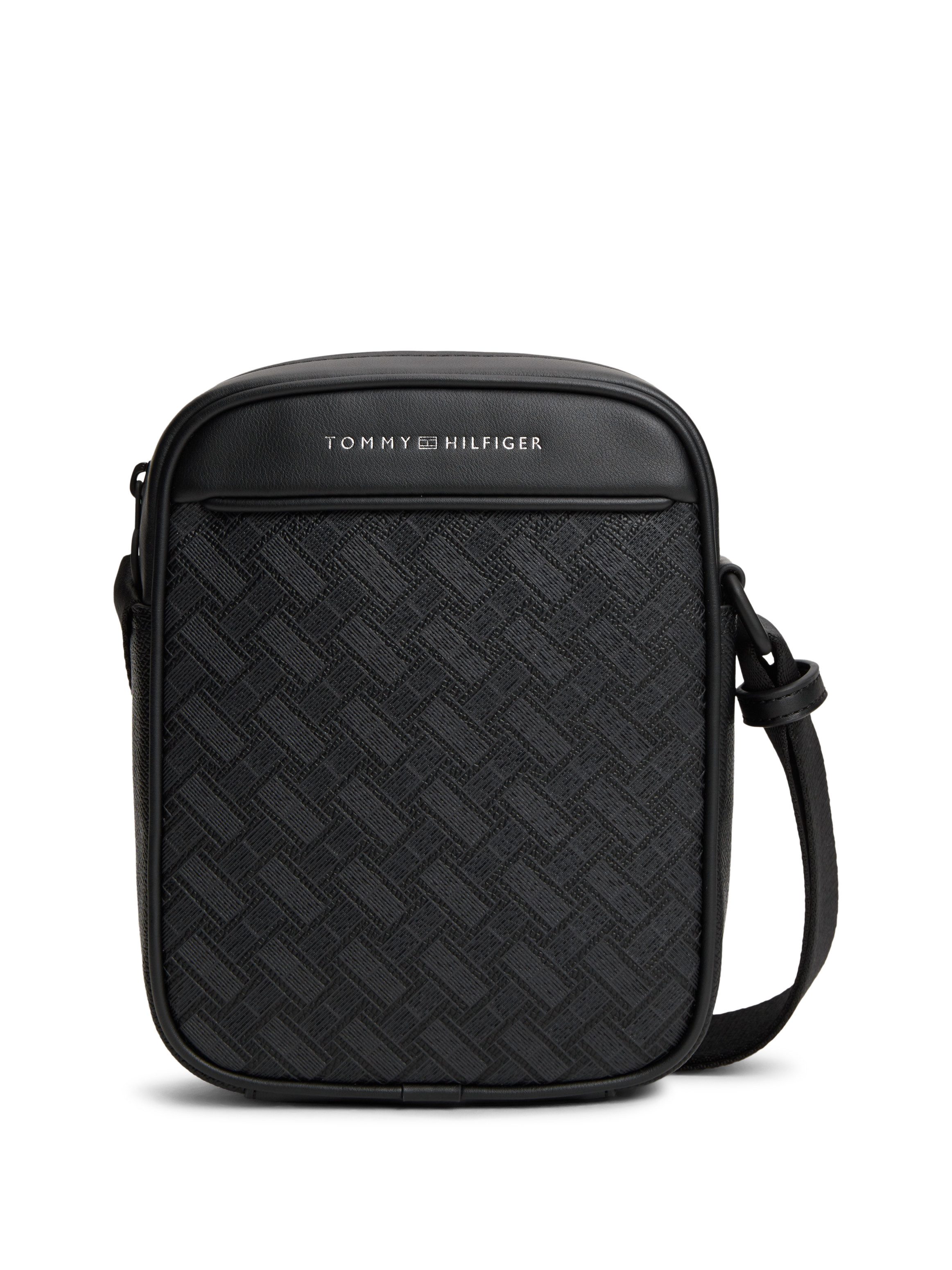 Tommy Hilfiger Umhängetasche TH MODERN MONOGRAM MINI REPORTER, Unisex Schultertasche, Crossbodybag mit modischer Logprägung