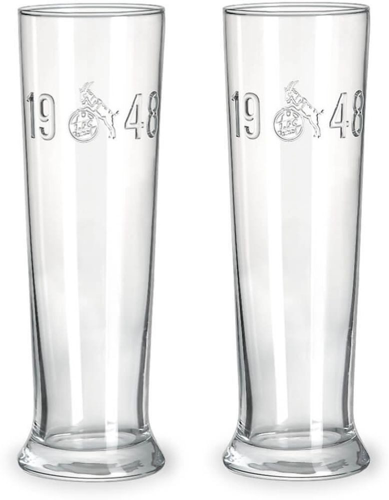 Glas Weizenglas Relief 2er Set