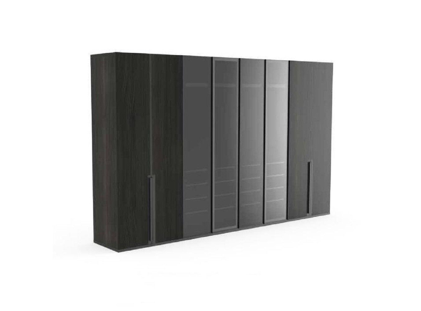 JVmoebel Kleiderschrank Kleiderschrank Schlafzimmer Luxus (1-St., Schrank Kleiderschrank) Schränke 1x 8-türlger Europa Made Schwarz in