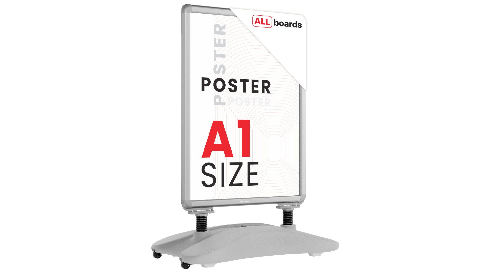 ALLboards Einzelrahmen ALLboards Kundenstopper A1 Waterbase – Aluminiumrahmen