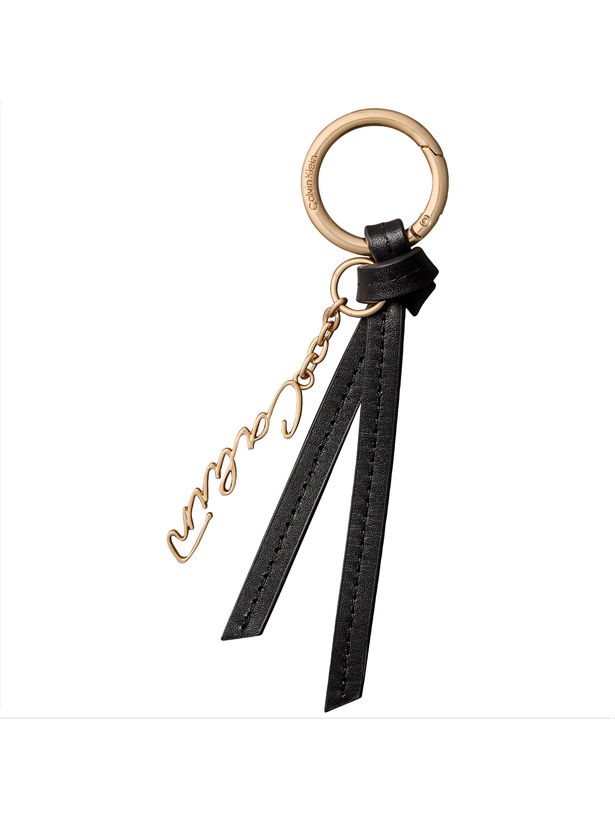 Calvin Klein Schlüsselanhänger SM SCRIPT LTHR TASSLE BAG CHARM, Taschenanhänger, Accessoires, Taschen Charm, Bag Charm mit Kette