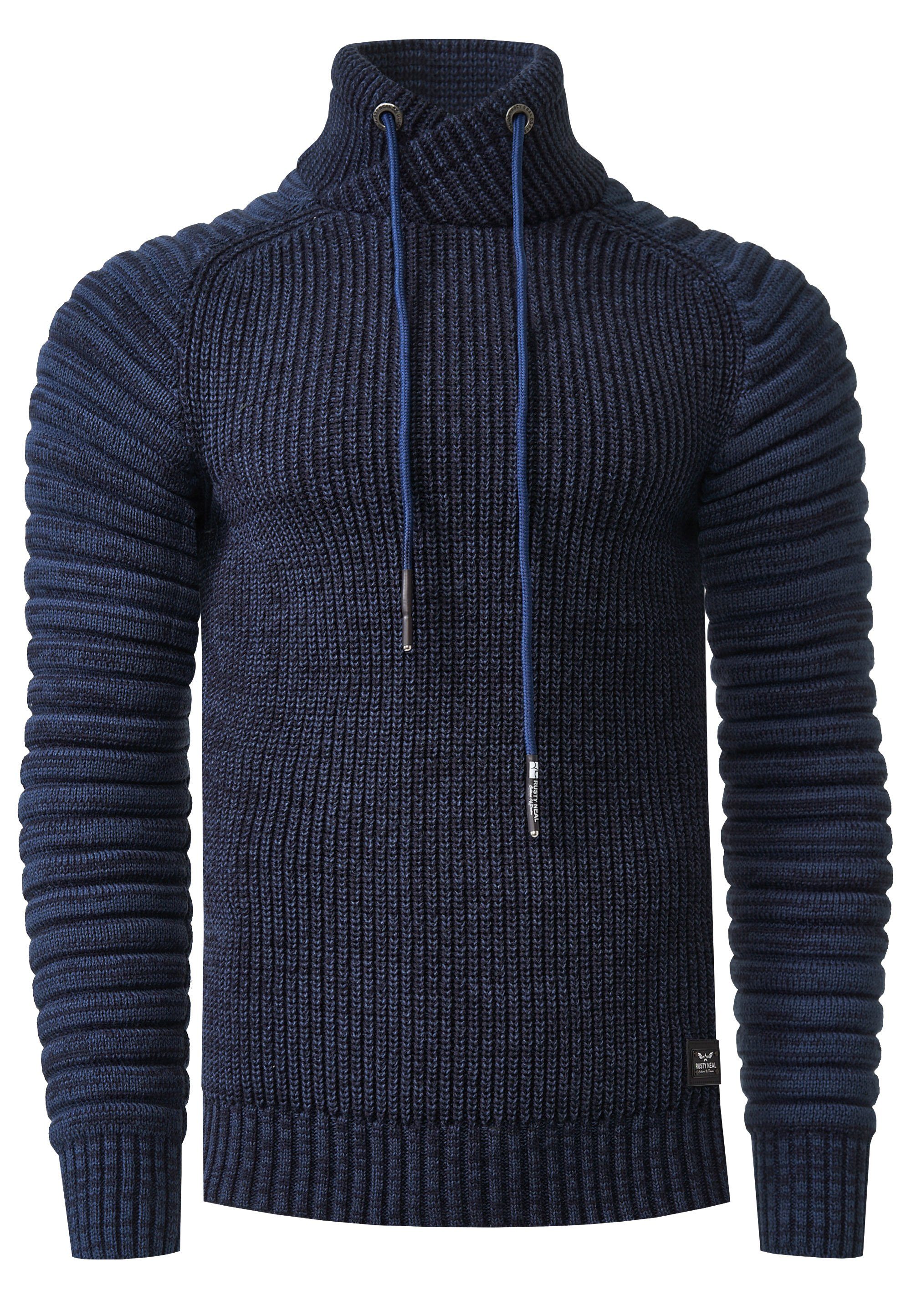 Rusty Neal Strickpullover mit kuscheligem Schalkragen