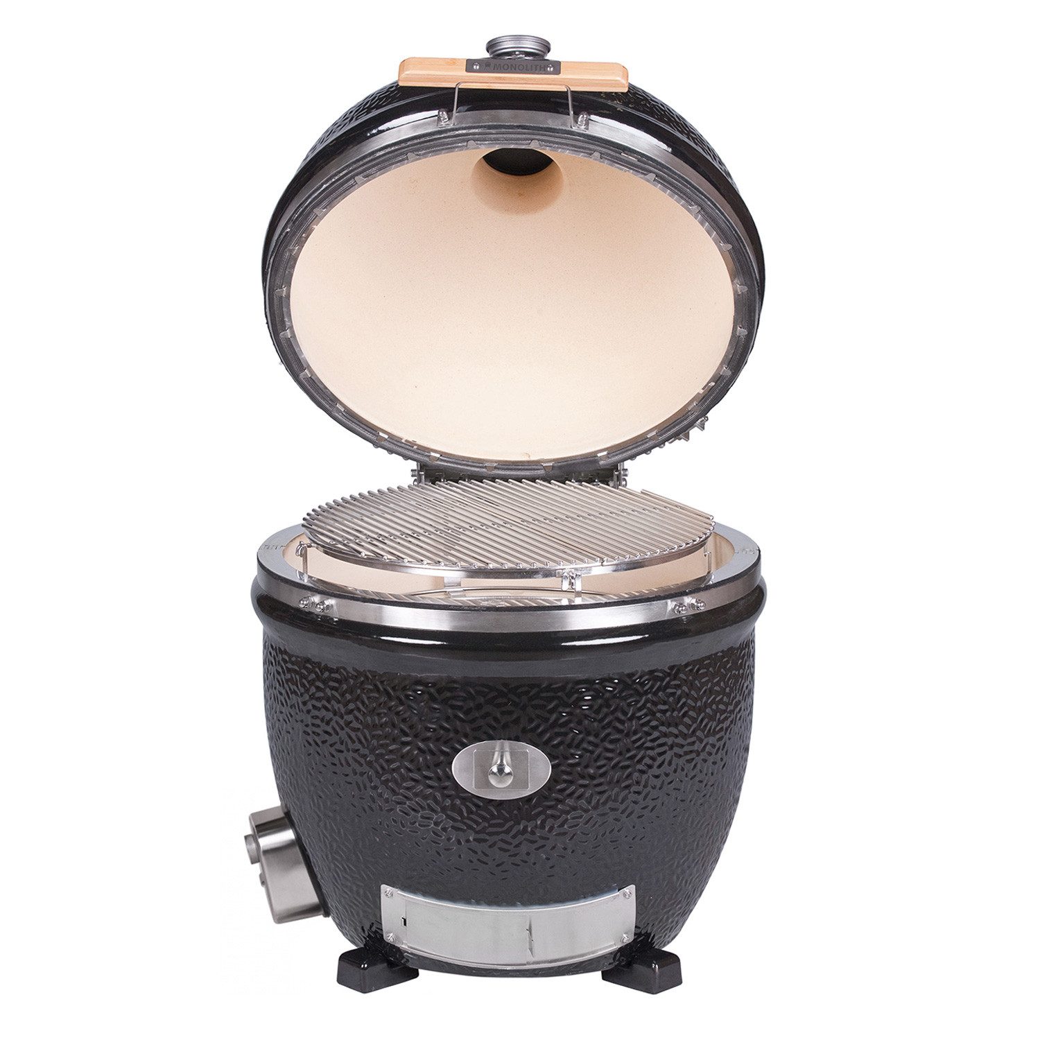 MONOLITH Keramikgrill MONOLITH LeCHEF BBQ GURU Keramikgrill PRO-Serie 2.0 Schwarz