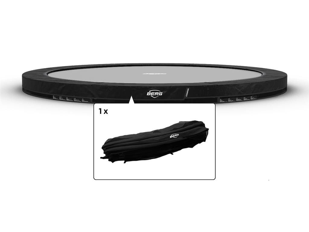 Trampolin-Randabdeckung Ersatzteil 430 cm rund schwarz - Champion InGround Federabdeckung