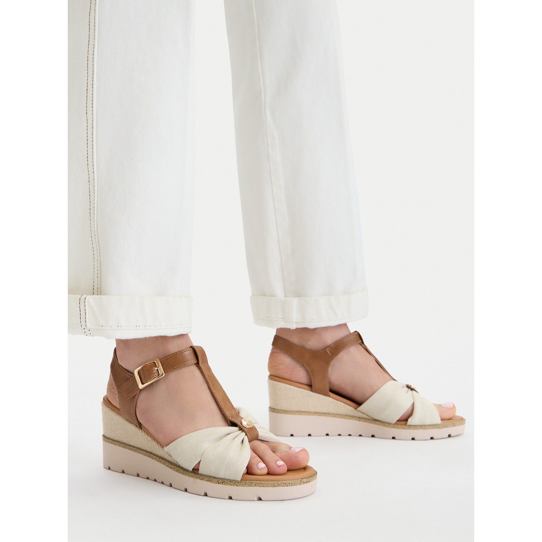 BEVERLY HILLS POLO CLUB Beverly Hills Polo Club Damen-Sandalen Beige Sandale