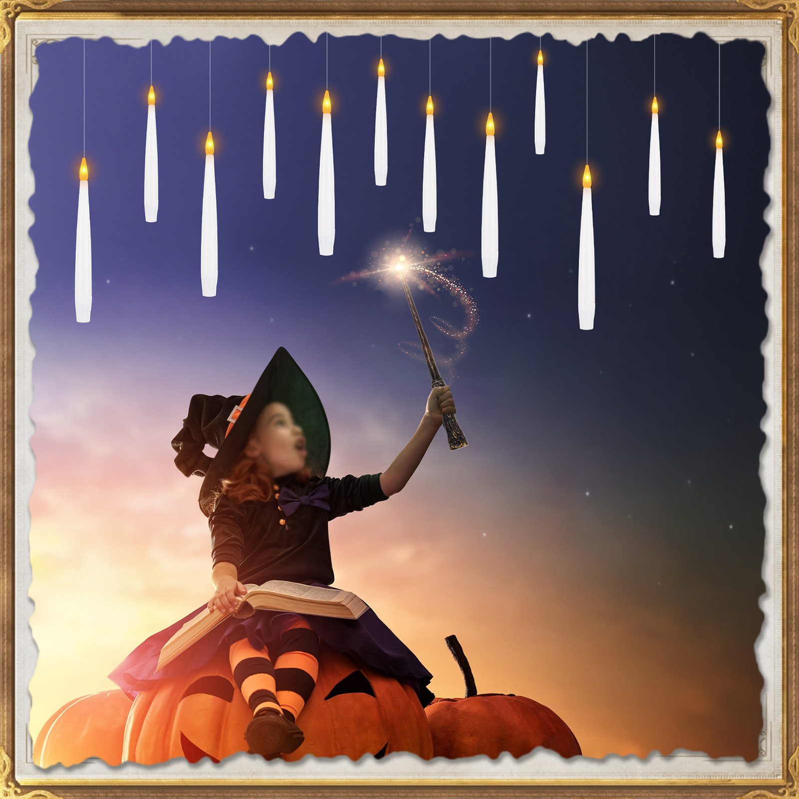 Gotoll LED-Kerze K-MFLZ Halloween Kerzen, Schwebende günstig online kaufen
