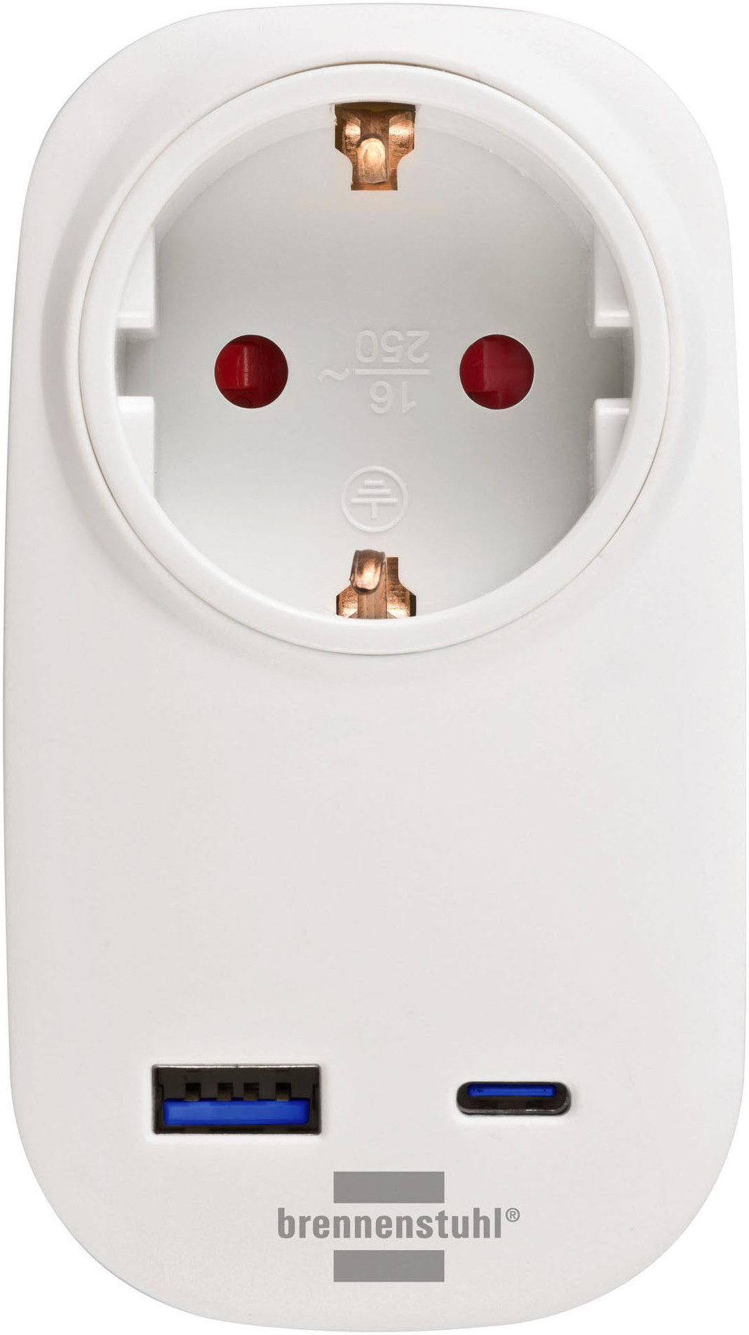 Brennenstuhl Steckdosenadapter + USB-Charger PD 1xUSB A,1xPD 20W Adapter Typ F (Schuko) zu Typ F (Schuko) – Bild 4 von 5