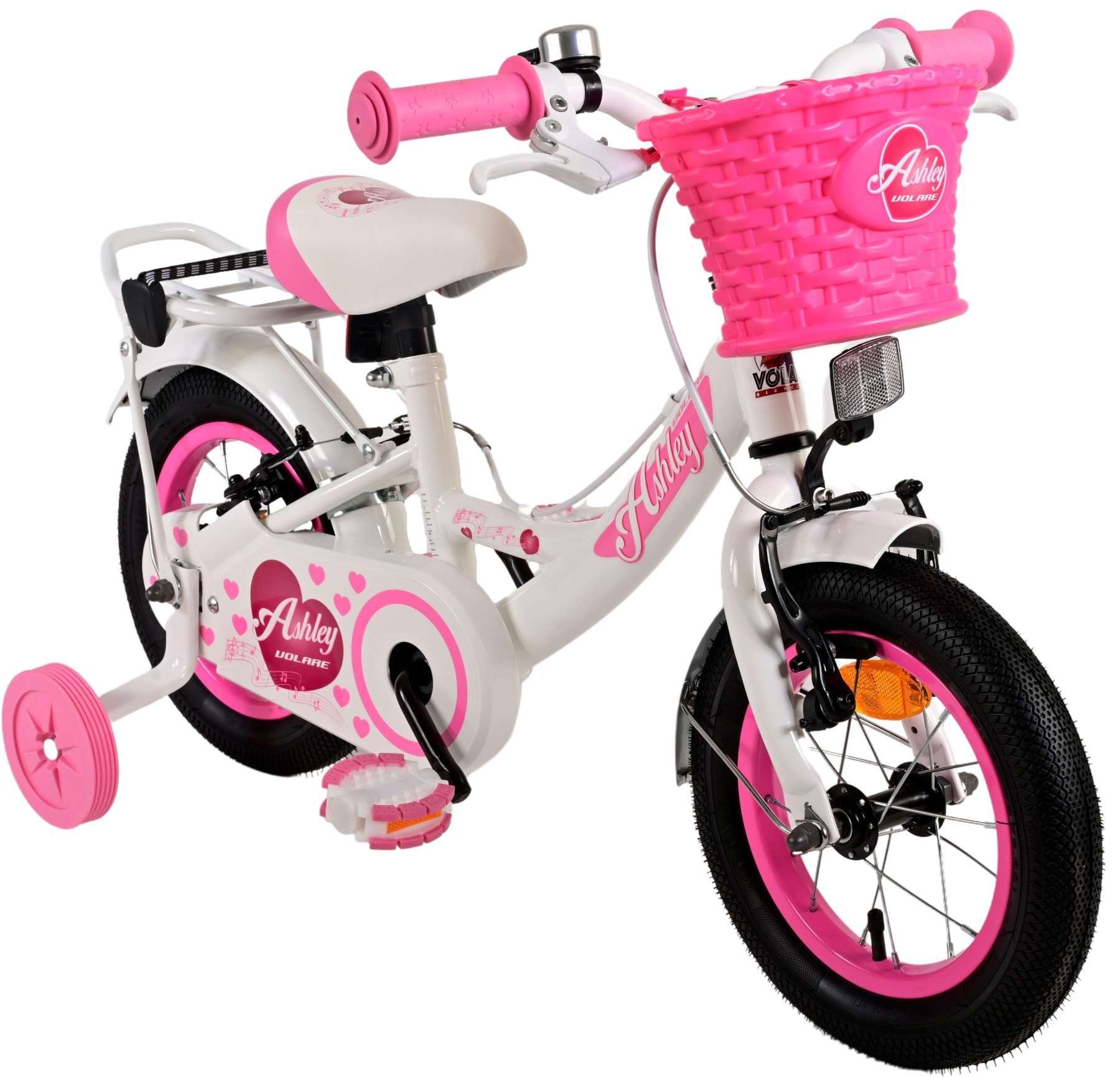 TPFSports Kinderfahrrad Volare Ashley Zoll - Laufrad 1 Fahrrad Rutschfeste Mädchen Stützräder (Mädchen Gang, 12 Zoll Kinder Kinderrad mit 2x mit Sicherheitsgriffe), 12 Fahrrad Handbremse
