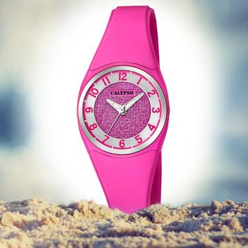 CALYPSO WATCHES Quarzuhr Calypso Damen Uhr K5752/5 Kunststoff PU, (Analoguhr), Damen Armbanduhr rund, Kunststoff, PUarmband pink, Fashion