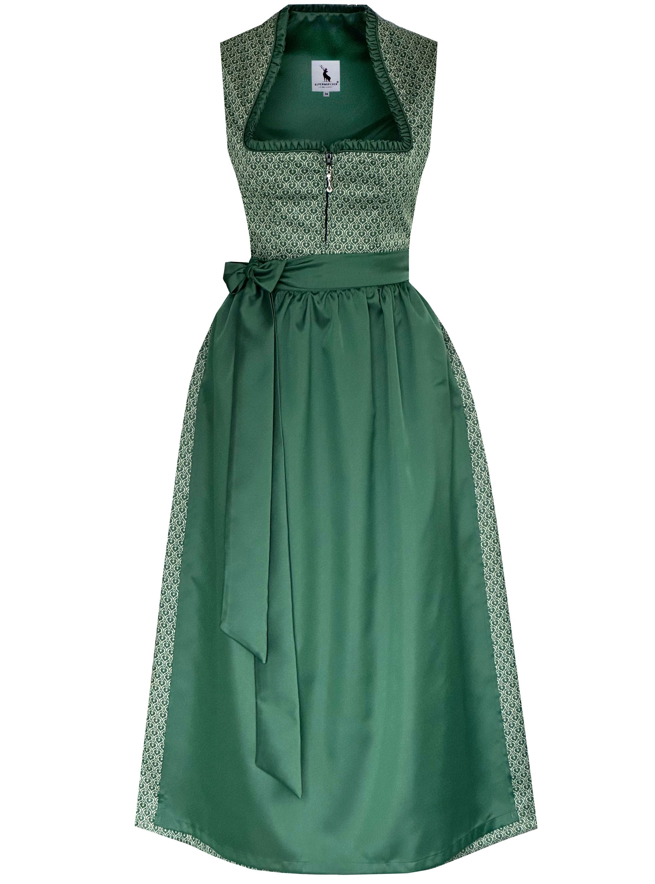 Alpenmärchen Dirndl Langes Dirndl Avelina in grün - ALM1059 günstig online kaufen