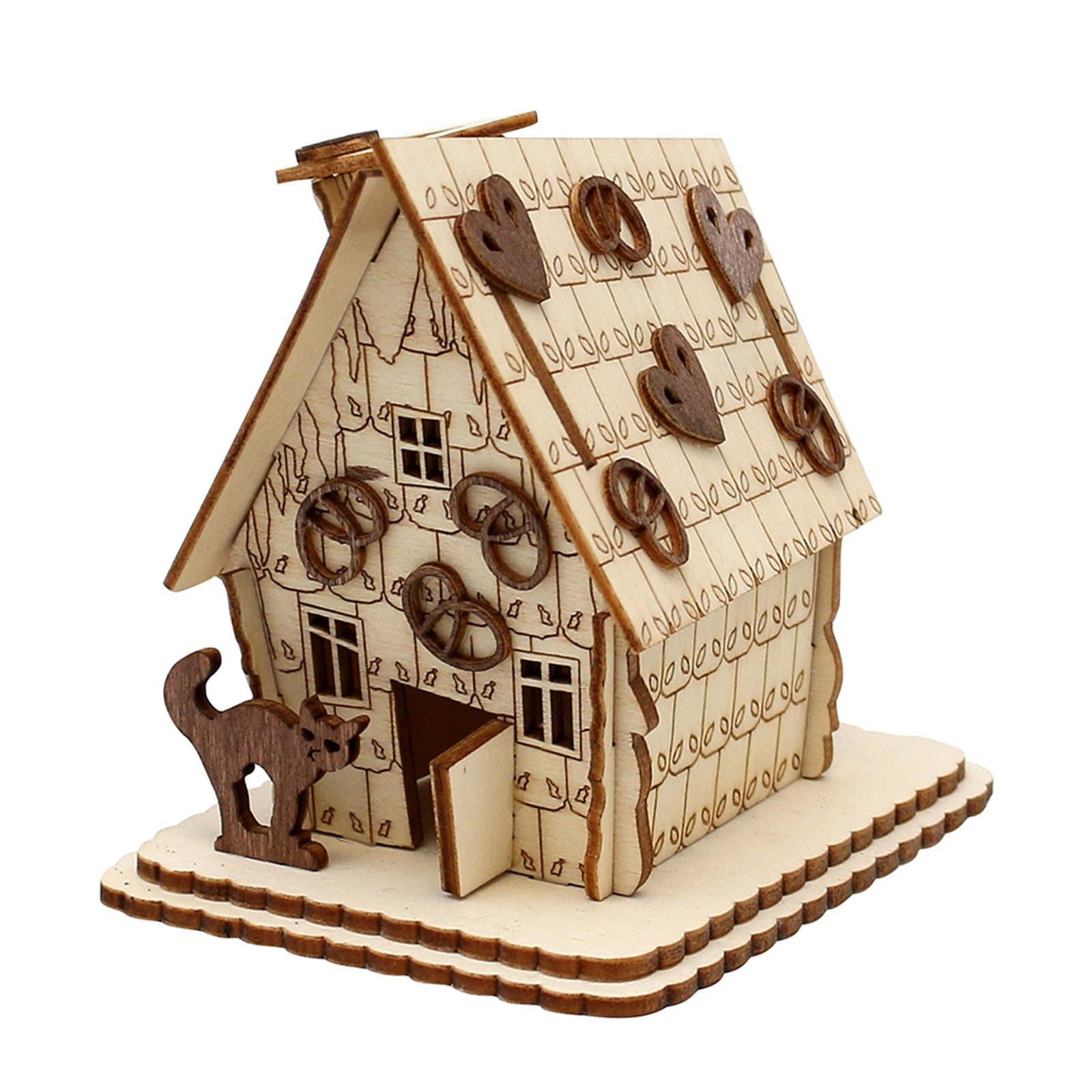 SIGRO Räuchermännchen Holz Laser-Räucherhaus Pfefferkuchen, (1 St)
